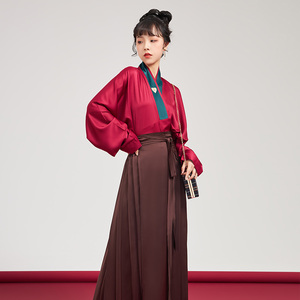 斜塘衣庄【清丝】飞机袖春季国风汉服宋制马面裙改良版汉元素女装
