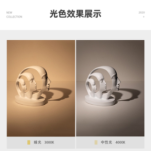 三尼 明装射灯客厅无主灯led双头吸顶式长条形卧室四头明装筒灯