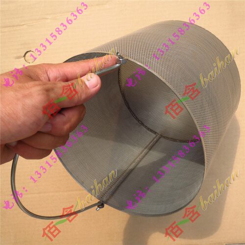 佰含定做定制304不锈钢多孔板1mm厚钢板1mm孔径提手高压锅消毒桶