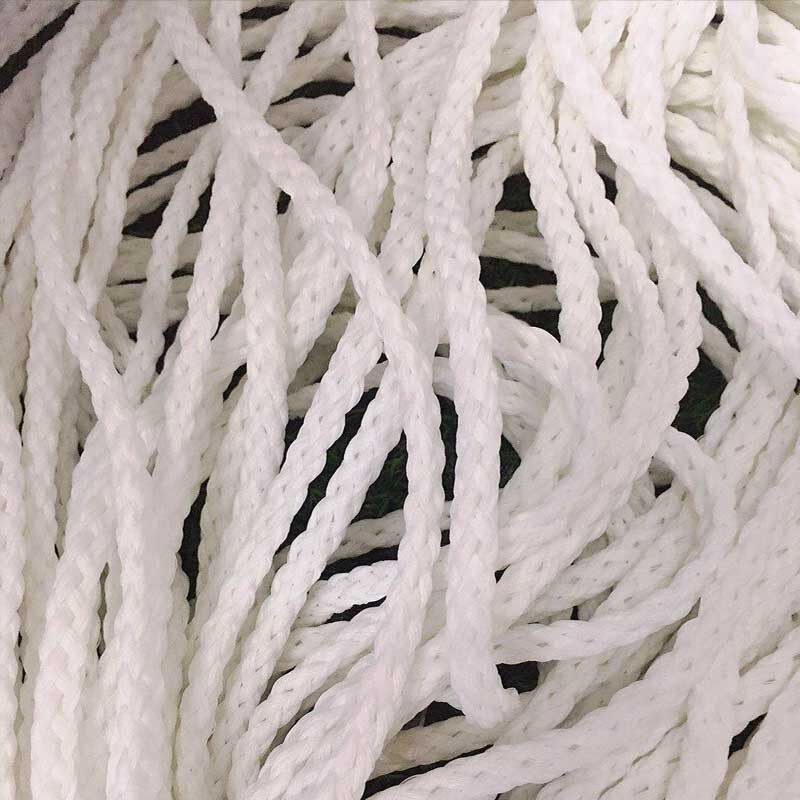8mm八股白色全新料塑料编织绳扁平PE绳子尼龙绳捆绑耐磨大棚养殖