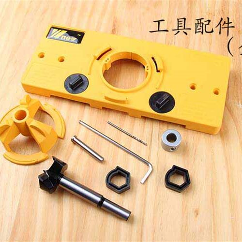 新款35mm打孔器铰链开孔定位器柜式门窗橱柜门铰链打孔三合一打孔