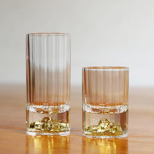 金山一两二两水晶玻璃白酒杯一口杯烈酒杯小酒杯子套装刻度分酒器
