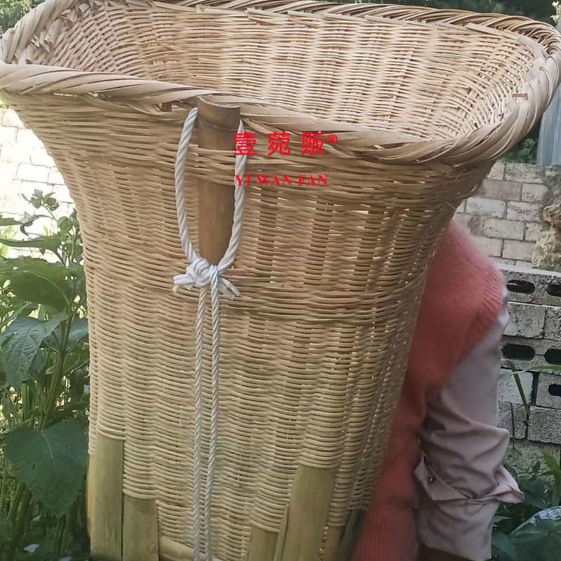 贵州竹子编织背箩背篓农村农用背篼建筑工地沙石背筐背萝竹编制品