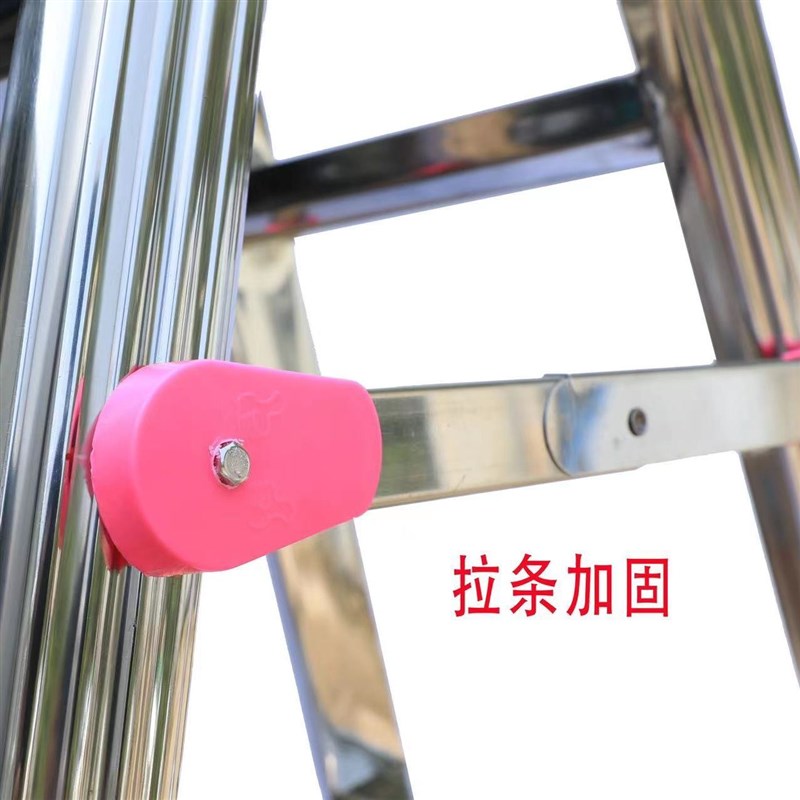 包邮工程梯家用D型不锈钢折叠人字梯特厚款宽度6.0加宽加厚安全