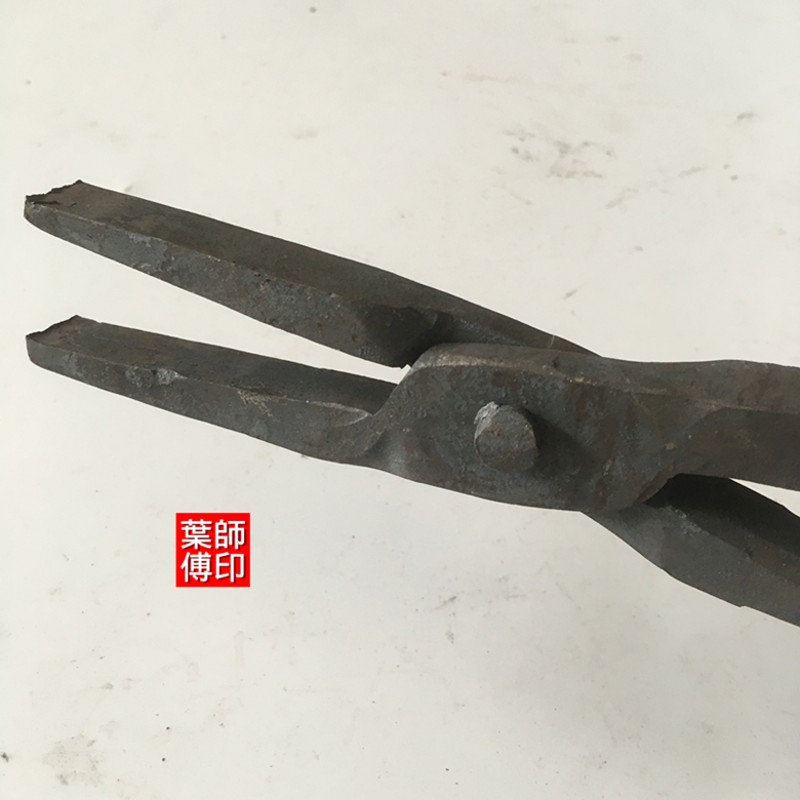304不锈钢夹钳 扁口钳椭圆产品钳夹热处理铁钳坩埚尖咀火钳铁夹子