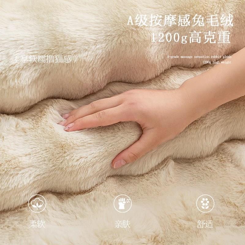 粉色公主风地毯女生卧室泡泡绒客厅地垫ins风床边毛绒飘窗垫子冬