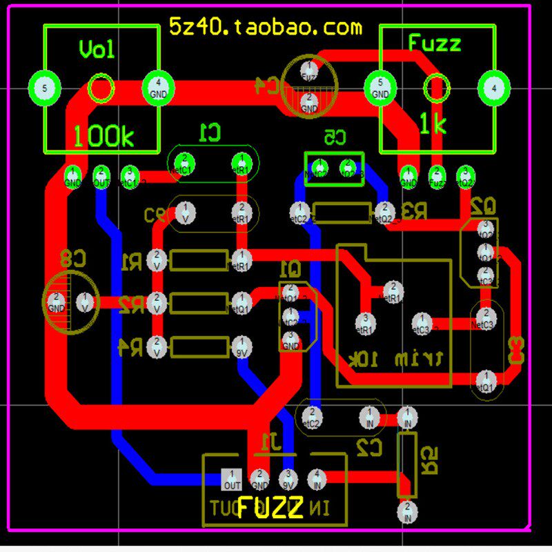 FUZZ单块效果器硅管手工自制DIY散套件FUZZ FACE 法滋