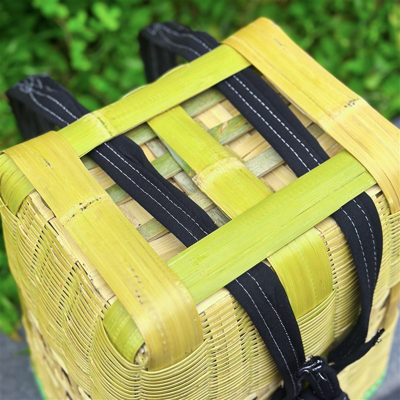 【金竹双层背篼】精编双层竹背篓手工竹编家用大理旅拍背篼买菜竹