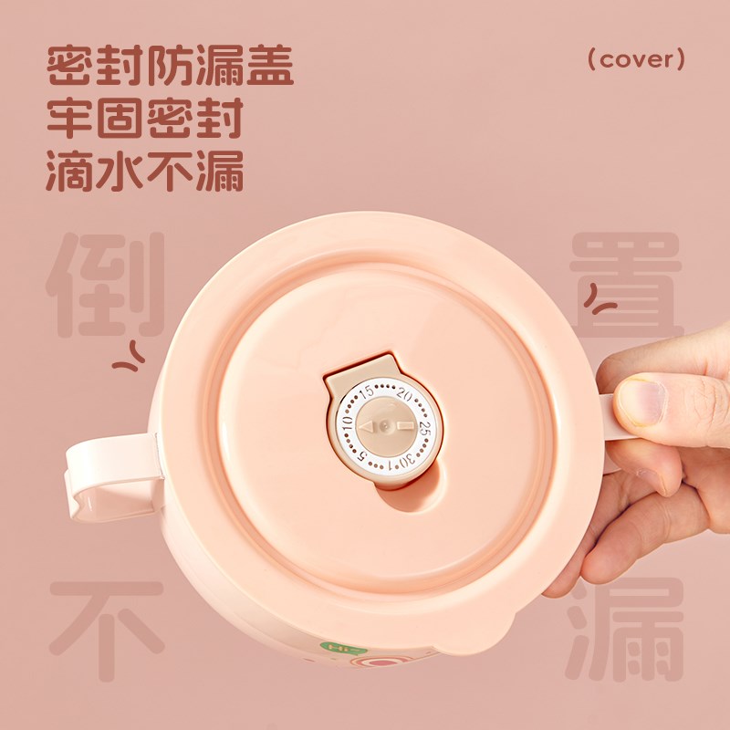 儿童碗316不锈钢吃饭碗专用宝宝辅食碗餐具双层防摔可爱双耳汤碗