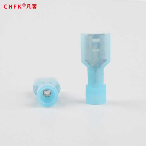 尼龙母全绝缘接头FDFN2-250 冷压接线端子连接器6.3插簧插片500只