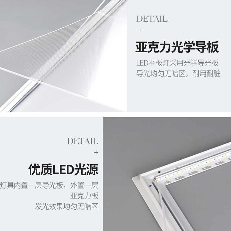 超薄嵌入式led长条灯 办公室吸顶灯面板灯石膏板吊顶内嵌式平板灯
