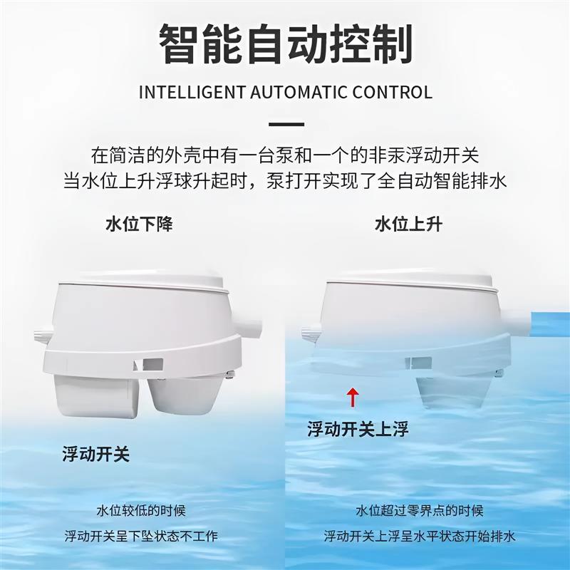 船用12V24V抽水泵游艇自动排水泵低水位潜水泵房车直流自动舱底泵
