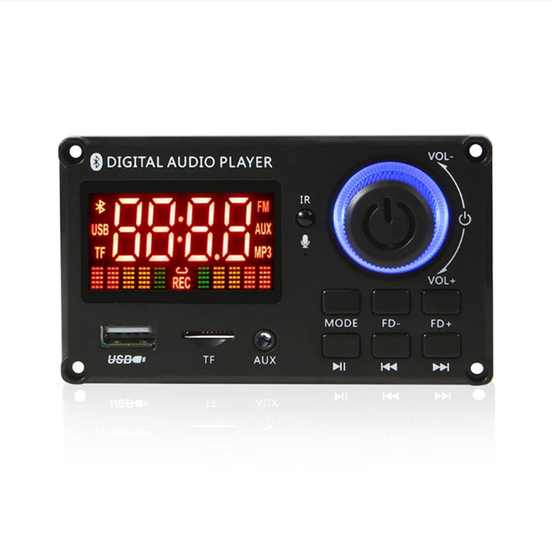 大功率12V24V播放器2*60W蓝牙解码板带录音通话无损收音播放器