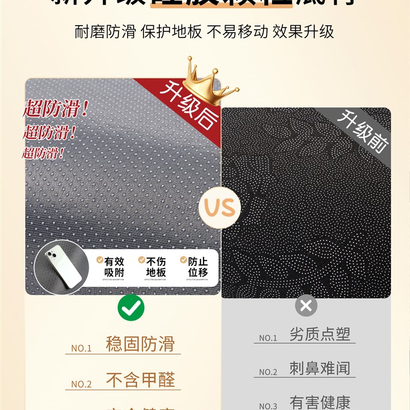儿童房地毯客厅免洗防水爬爬垫粉色儿童地垫女孩卧室防滑游戏垫子