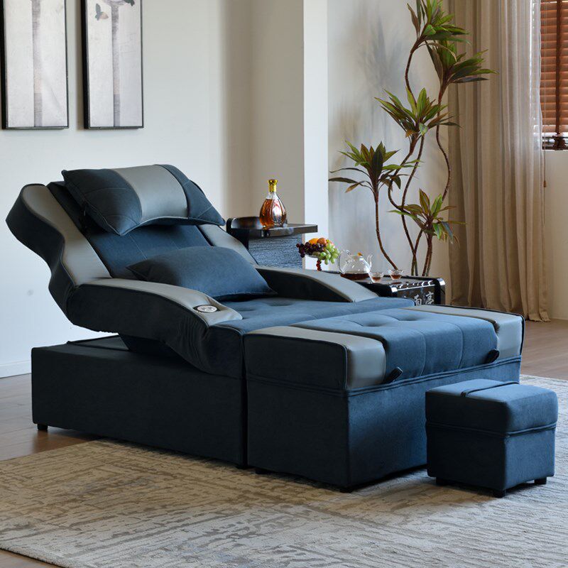 足浴沙发电动桑拿采耳沐足按摩沙发床洗脚泡脚沙发椅足疗沙发躺椅