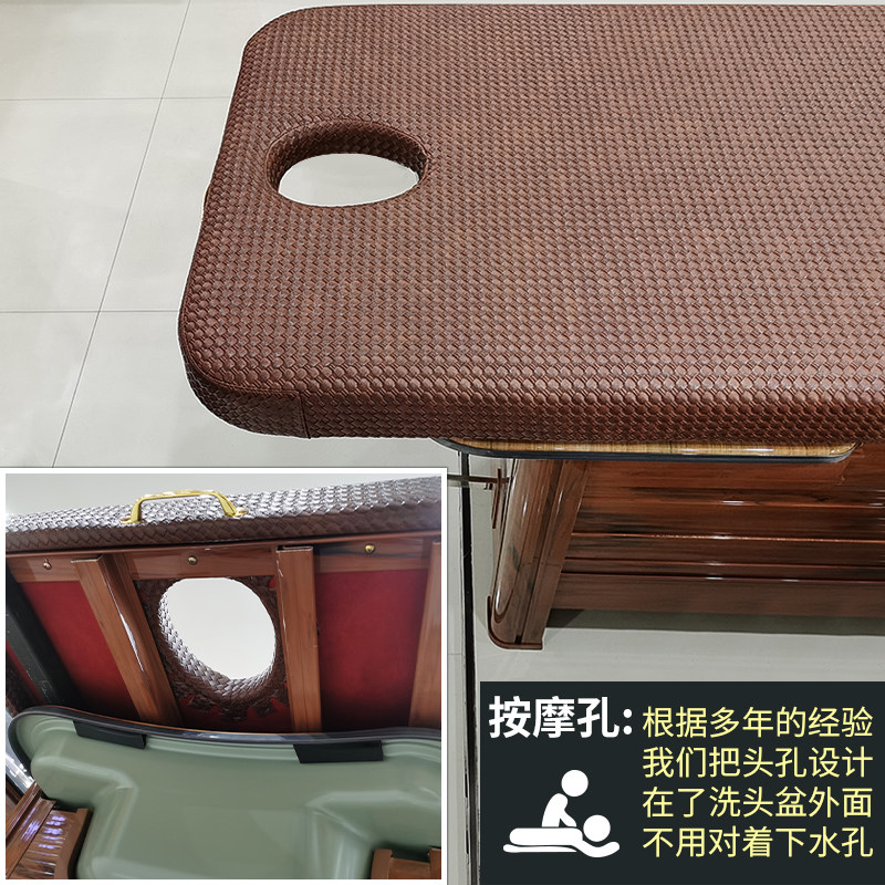 理髲店头道汤推拉床发廊熏蒸水循环头疗按摩推背泰式多功能洗头床
