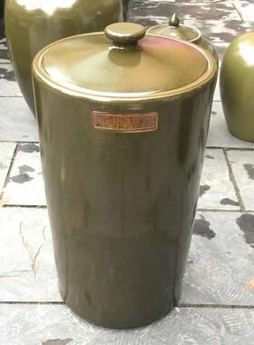 30斤装陶瓷米缸大米桶面粉罐50斤收纳凳家用香油菜籽油密封储物缸