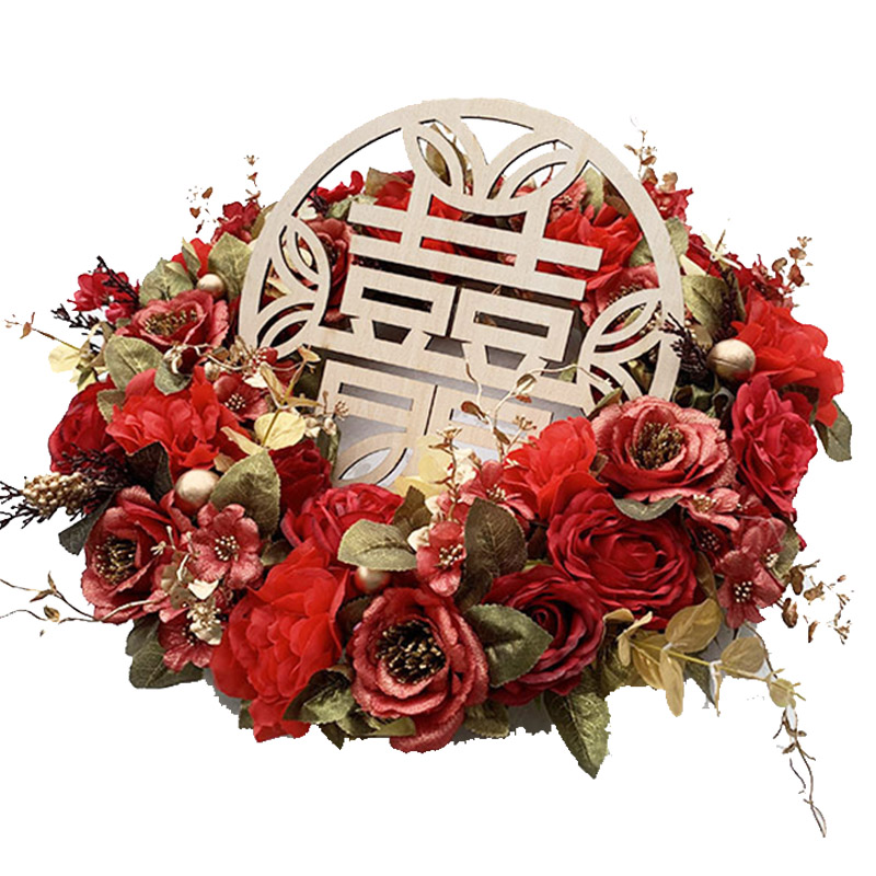 喜平方 主婚车装饰迎亲结婚花车创意花环车头花车队套装全套布置