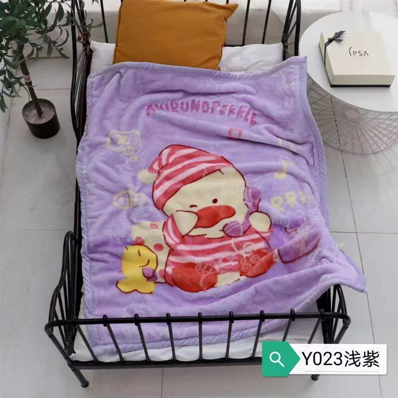 儿童毛毯双层幼儿园午睡毯子拉舍尔云毯婴幼儿盖毯新生儿外出抱毯