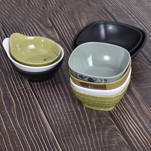 密胺A5仿瓷 正方形小碗 汤碗火锅店餐厅小饭碗餐具调味碗商用包邮