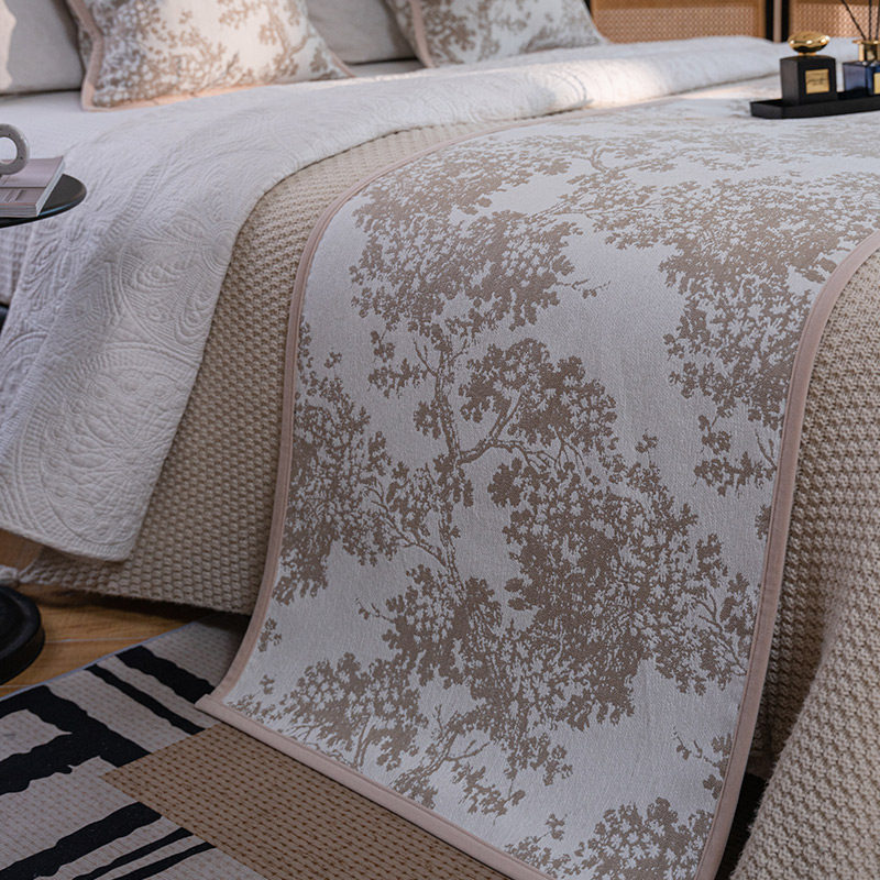 法式轻奢中古风床旗名宿样板间酒店高档床上用品床尾巾长条搭巾