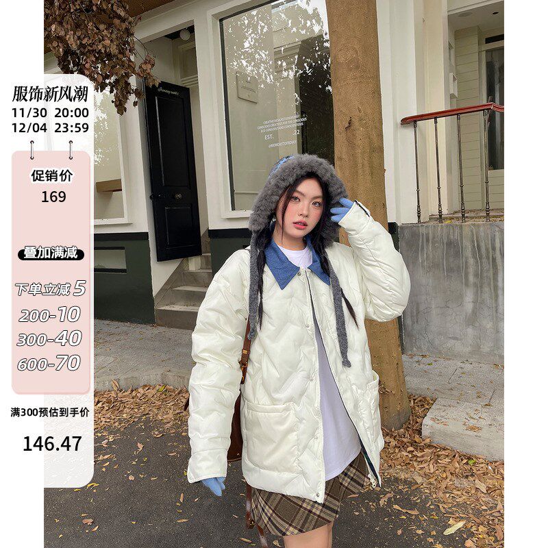 大码女装2024新款秋冬款时尚休闲外套胖mm高级感超好看美式棉服