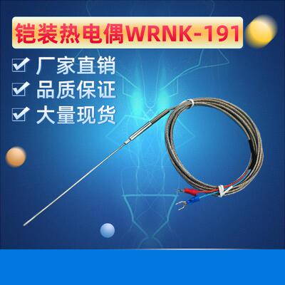 K型铠装热电偶 WRNK 191 E型J型热电偶 探针热电偶温度传感器包邮