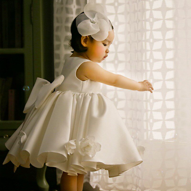 儿童周岁礼服裙高端可爱女童森系走秀钢琴演奏洋气婚礼花童公主裙