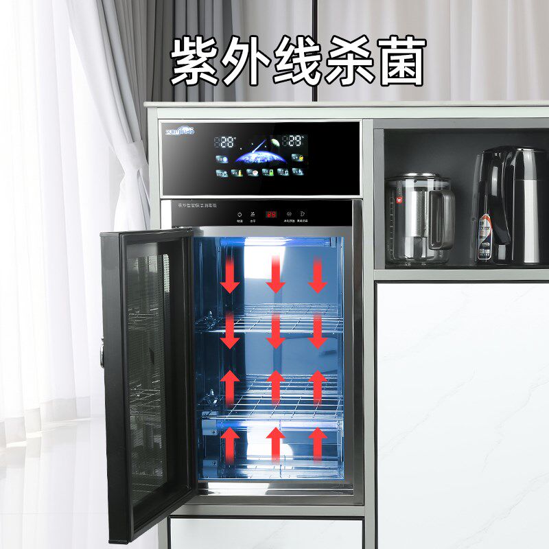 欧兰宝 茶吧机柜子一体柜饮水机办公室自动上水带储物茶水烧水壶