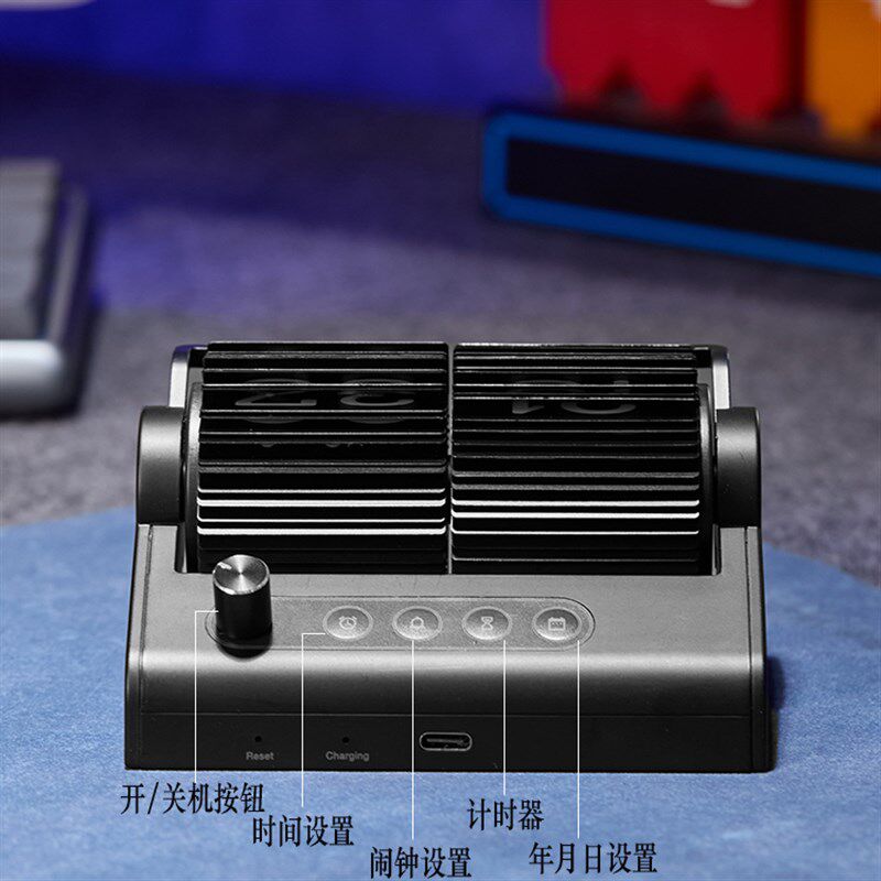 智能机械翻页时钟桌面多功能时间管理自动日历翻页钟带闹钟计时器