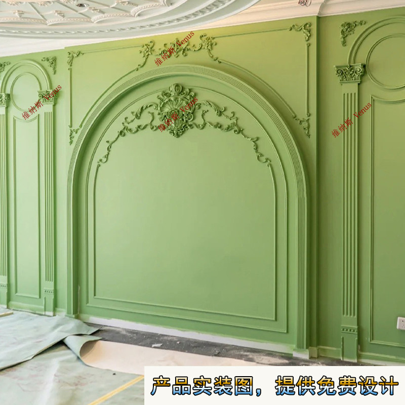 法式pu线条角花背景墙石膏造型欧式美式边框装饰条天花吊顶石膏线