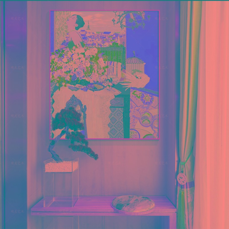 观无原作版画高连保《你是人间四月天》个性小众艺术品挂画装饰画