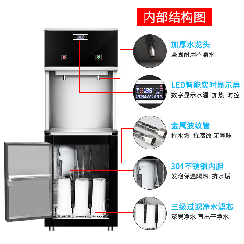 大型商用净水器反渗透过滤节能直饮水机步进式开水器学校工厂用