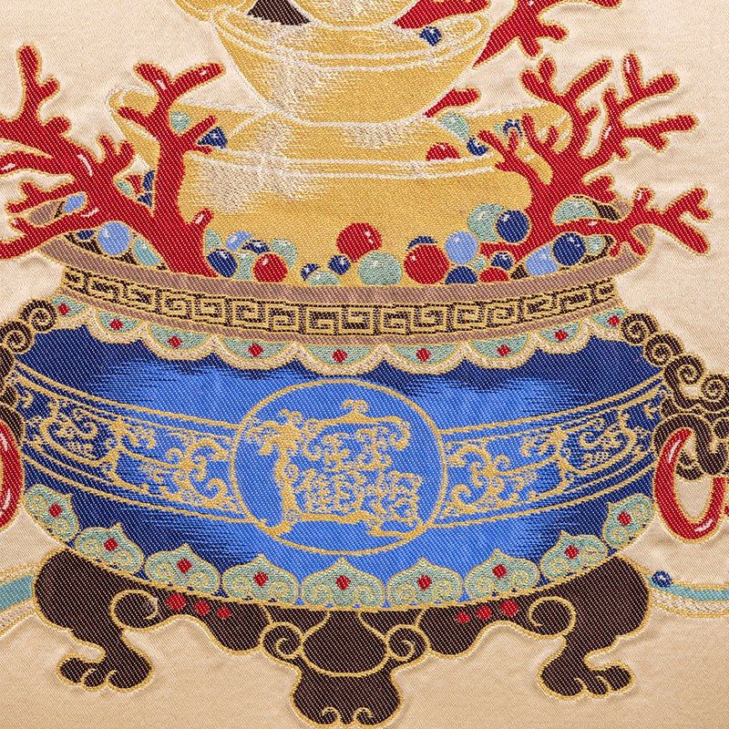 南京云锦研究所手工百宝纳福卷轴装饰画挂画客厅办公室聚宝盆送礼