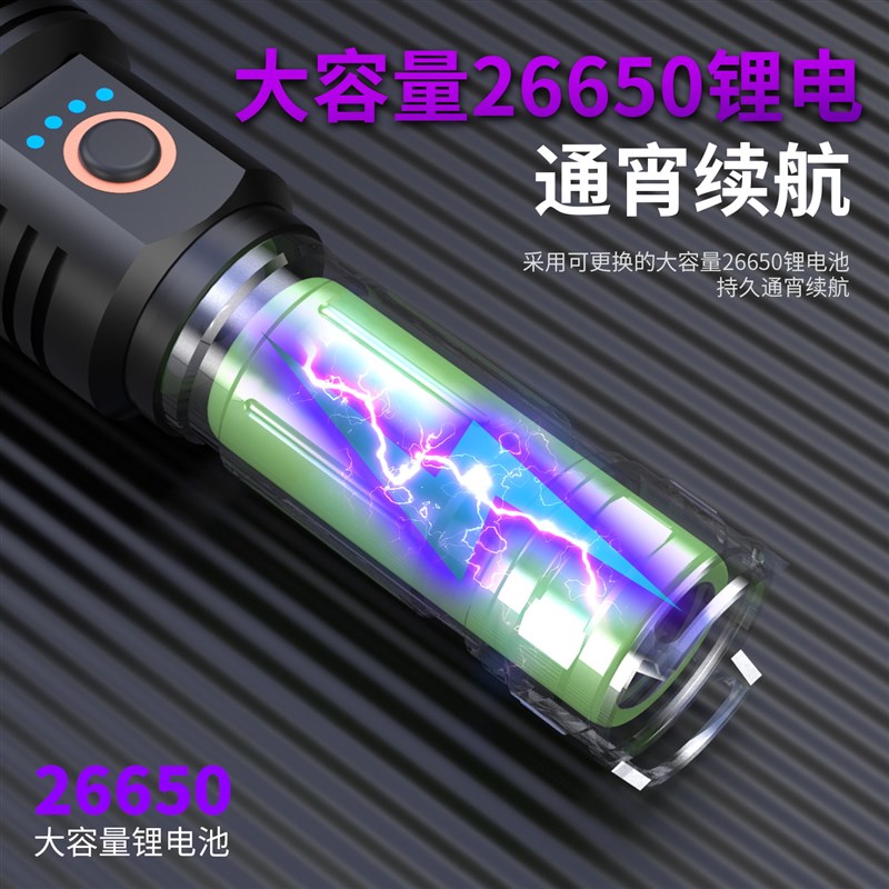 照蝎子专用紫光灯验钞灯395紫外线手电筒可充电大功率超强鉴定灯
