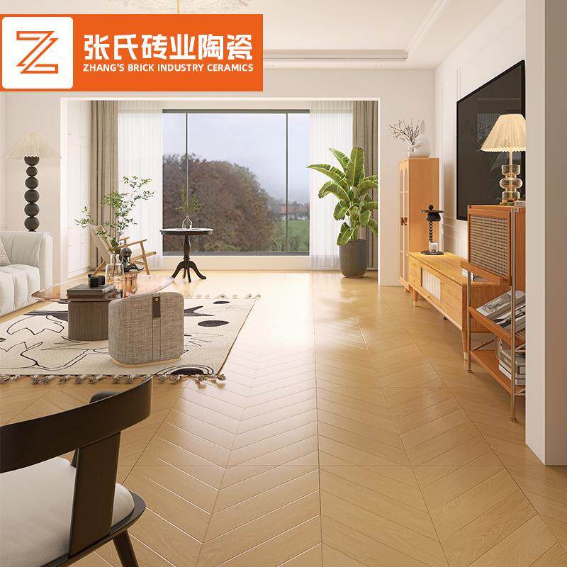 哑光全瓷木纹地砖800x800法式复古防滑客厅卧室瓷砖600X1200餐厅