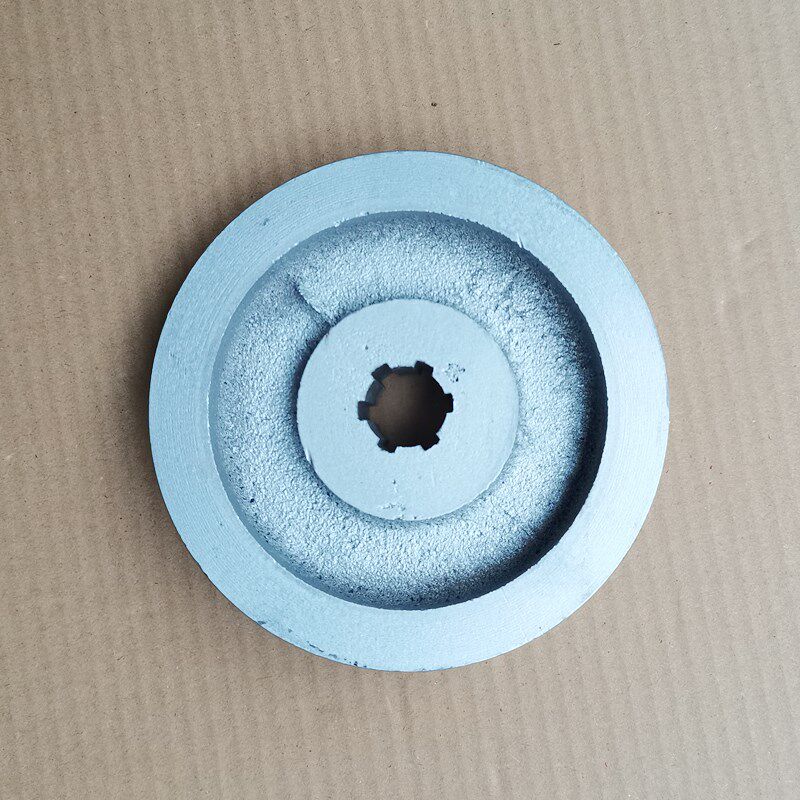 微耕机变速箱从动轴双槽A型花键皮带轮/内径25外径126mm/137mm