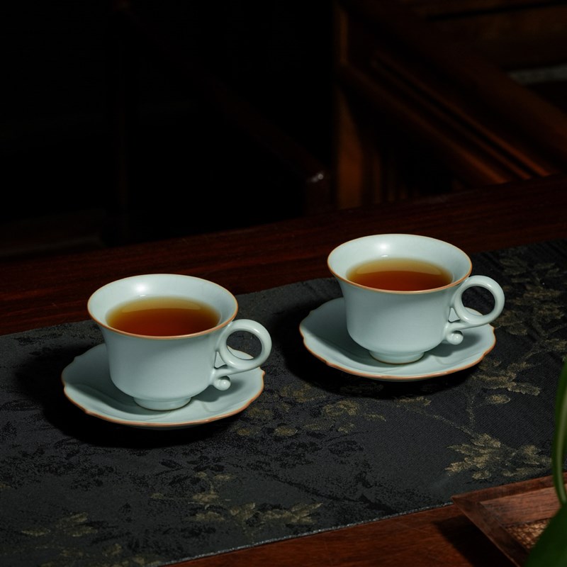 特别主人杯汝窑茶杯陶瓷品茗杯复古汝瓷茶盏功夫茶具礼物怀瑾杯盏