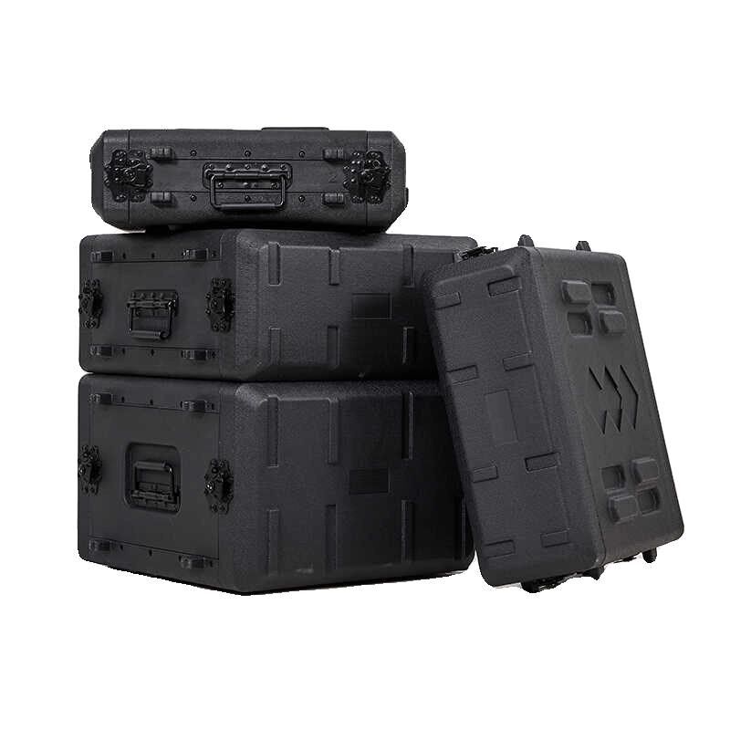 新品PE塑料U箱数字功放机接收器无线话筒麦克风收纳手提航空箱柜