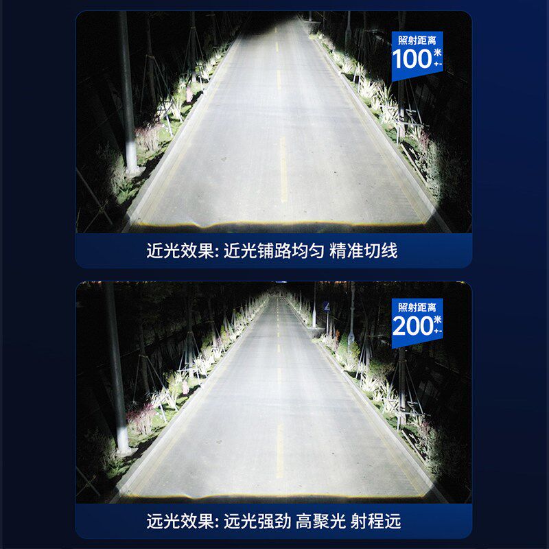 鲸特led大灯泡汽车G2远近一体车灯9005改装h11灯专用h1超亮9012