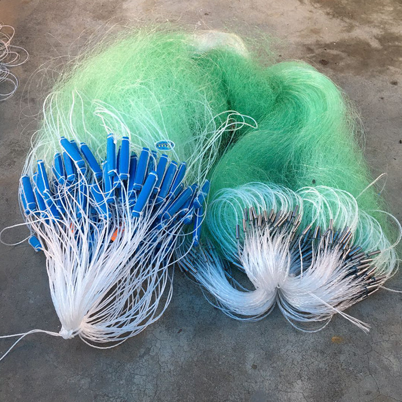 易鼎三层渔网沉网粘网丝网踩不烂浮标加粗加重拉网水库网青丝绿丝