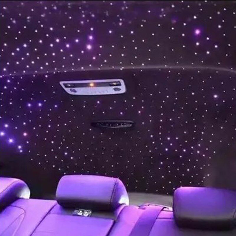 汽车星空顶改装车内饰顶棚滚轮转动光纤灯流星机车载LED声控闪烁