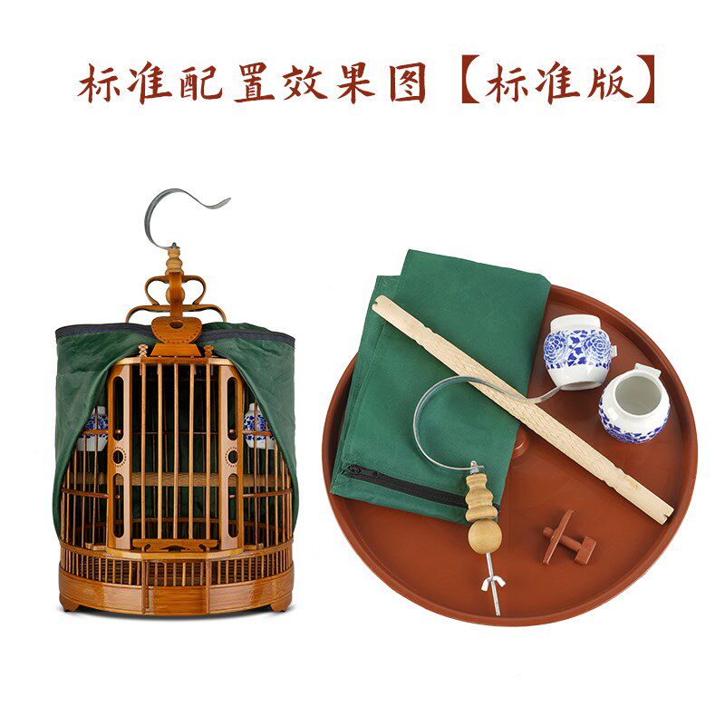 贵州凯里画眉笼手工三皮笼老竹精品竹制大号八哥鹩歌画眉鸟笼子
