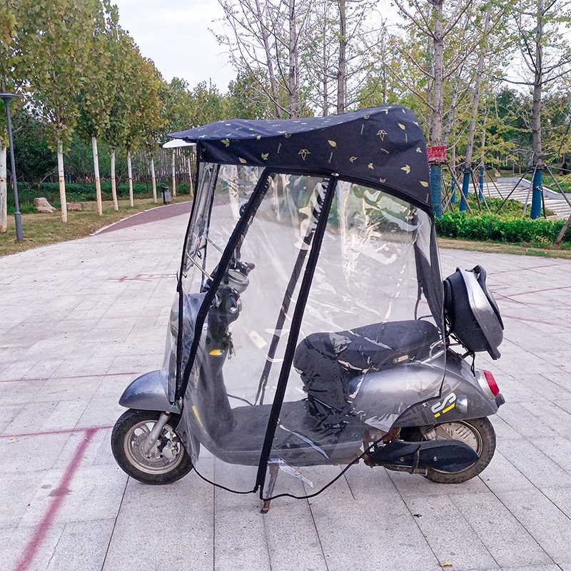 电动车遮雨棚挡风电动车遮阳防晒遮雨棚蓬可携式收纳推车棚新款全
