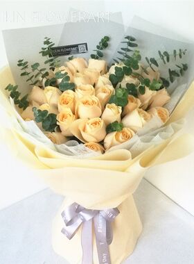 郑州鲜花同城速递配送女友开封洛阳毕业韩式混搭玫瑰花束生日礼物