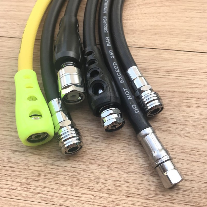 潜水二级头呼吸调节器低压管BCD充气背心中压管三联 压力表高压管