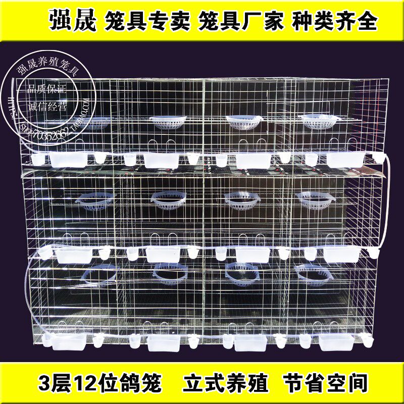 鸽子笼大型鸽笼用具9位12位16位加粗大号配对笼繁殖笼肉鸽养殖笼