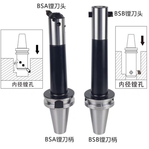 BT50-BSB  BSA粗镗刀柄镗刀杆通孔90度肓孔45度镗孔可调抗震刀杆