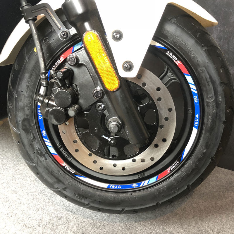 反光小牛电动车改装轮毂贴纸N1S/U1CS/M1+/MQi2轮胎钢圈贴花防水