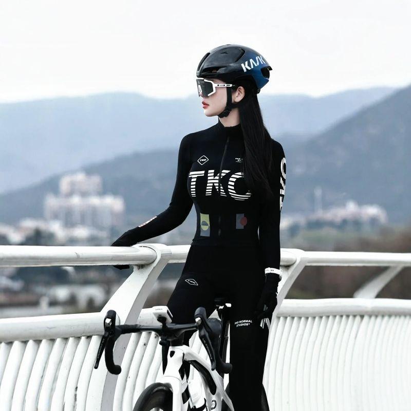 2025新款骑行服女款长袖上衣速干透气自行车公路车服